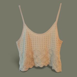Reitmans Cream Crochet Crop Top